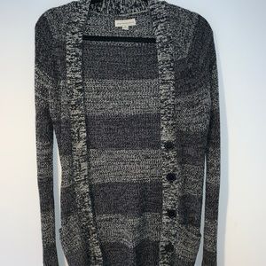Grey striped cardigan